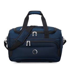 Delsey Navy Blue Travel Duffel Bag with Shoulder Strap